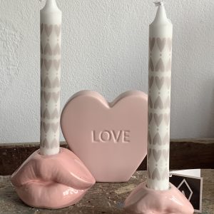Lip kandelaar roze