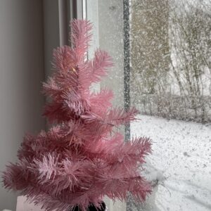 Roze kunstboom met ledlampjes