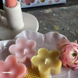 Bloemen waxinelichtjes Rustik lys